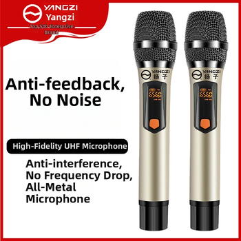 GW26 Bezvadu mikrofons, dubultkanālu, piemērots skatuvei, mājai, KTV sanāksmēm, ar pārvietojamu spoli, frekvenču diapazons 40 Hz–20 kHz, SNR ≥75 dB