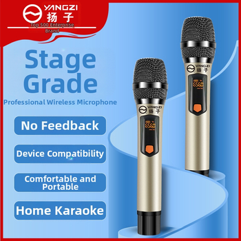 GW26 Bezvadu mikrofons, dubultkanālu, piemērots skatuvei, mājai, KTV sanāksmēm, ar pārvietojamu spoli, frekvenču diapazons 40 Hz–20 kHz, SNR ≥75 dB