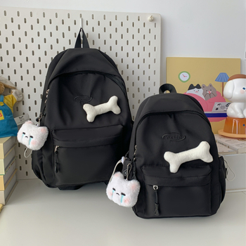 Rucsac pentru elevi – Versiune Coreeană, Din pânză, Închidere cu fermoar, Căptușeală poliester, Buzunar pentru telefon, Stil de călătorie recreativă