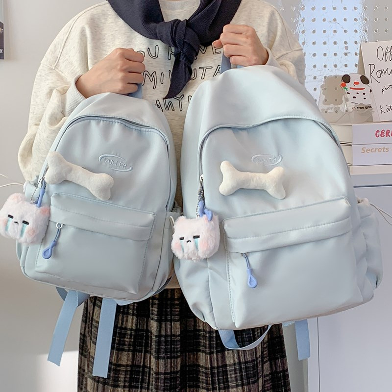 Rucsac pentru elevi – Versiune Coreeană, Din pânză, Închidere cu fermoar, Căptușeală poliester, Buzunar pentru telefon, Stil de călătorie recreativă