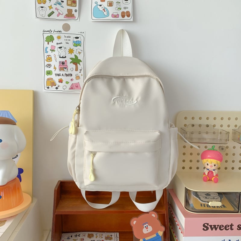 Rucsac pentru elevi – Versiune Coreeană, Din pânză, Închidere cu fermoar, Căptușeală poliester, Buzunar pentru telefon, Stil de călătorie recreativă