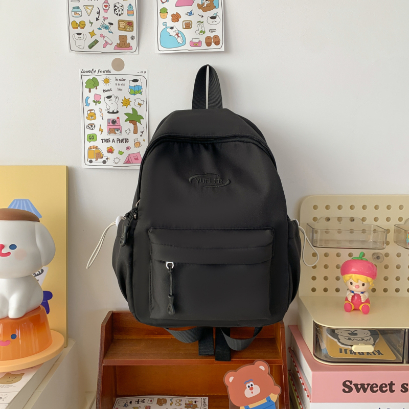 Rucsac pentru elevi – Versiune Coreeană, Din pânză, Închidere cu fermoar, Căptușeală poliester, Buzunar pentru telefon, Stil de călătorie recreativă