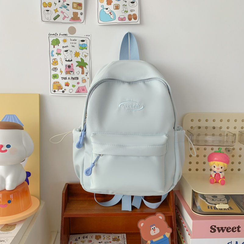 Rucsac pentru elevi – Versiune Coreeană, Din pânză, Închidere cu fermoar, Căptușeală poliester, Buzunar pentru telefon, Stil de călătorie recreativă