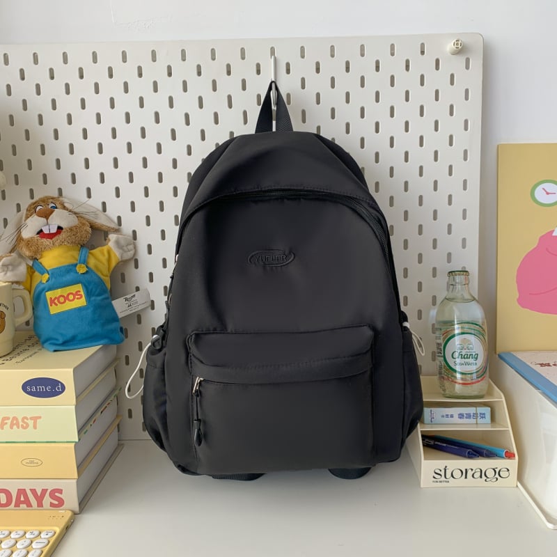 Rucsac pentru elevi – Versiune Coreeană, Din pânză, Închidere cu fermoar, Căptușeală poliester, Buzunar pentru telefon, Stil de călătorie recreativă