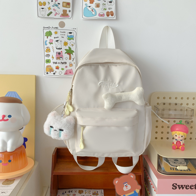 Rucsac pentru elevi – Versiune Coreeană, Din pânză, Închidere cu fermoar, Căptușeală poliester, Buzunar pentru telefon, Stil de călătorie recreativă