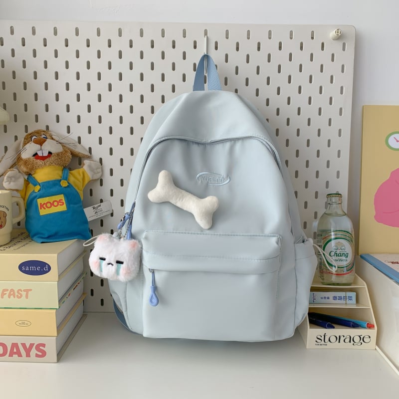 Rucsac pentru elevi – Versiune Coreeană, Din pânză, Închidere cu fermoar, Căptușeală poliester, Buzunar pentru telefon, Stil de călătorie recreativă