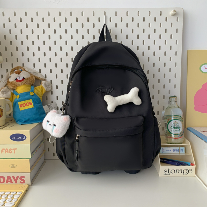 Rucsac pentru elevi – Versiune Coreeană, Din pânză, Închidere cu fermoar, Căptușeală poliester, Buzunar pentru telefon, Stil de călătorie recreativă