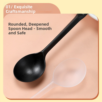 Jednorázová plastová lyžička s hrubým dizajnom v tvare korytnačky, na ovocie, dezert a zmrzlinu, vhodná do mikrovlnky, prispôsobenie k dispozícii