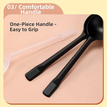 Jednorázová plastová lyžička s hrubým dizajnom v tvare korytnačky, na ovocie, dezert a zmrzlinu, vhodná do mikrovlnky, prispôsobenie k dispozícii