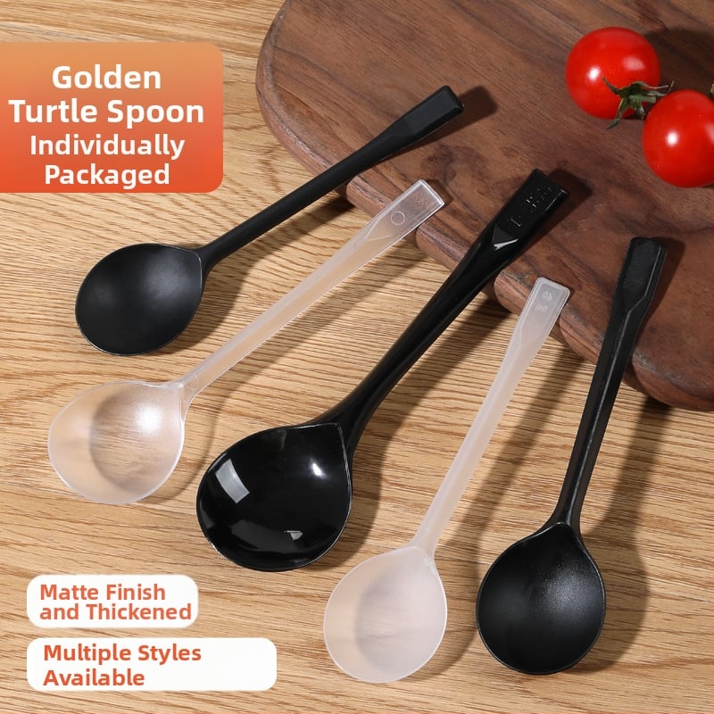 Jednorázová plastová lyžička s hrubým dizajnom v tvare korytnačky, na ovocie, dezert a zmrzlinu, vhodná do mikrovlnky, prispôsobenie k dispozícii