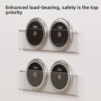 Sieninis nematomas knygų laikiklis, akrilas, U formos, be gręžimo, šiuolaikinis minimalistinis stilius