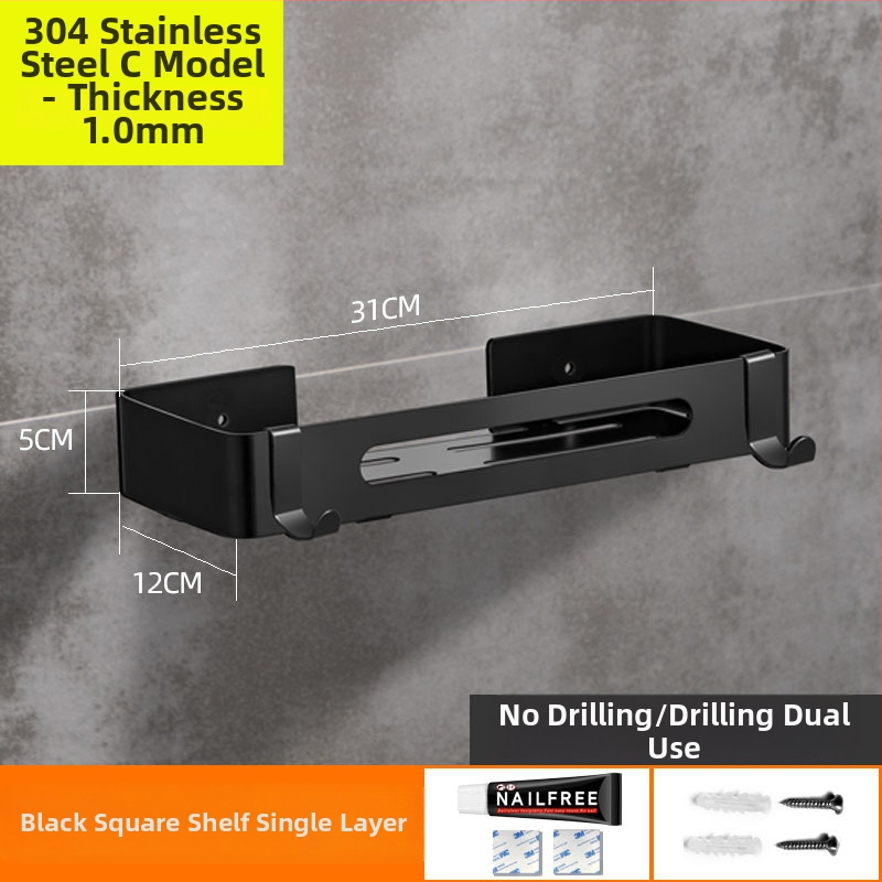 Be gręžimo 304 nerūdijančio plieno vonios kambario trikampė lentyna kampinė, veidrodinis poliravimas, apkrova 20 kg, 1–3 sluoksniai