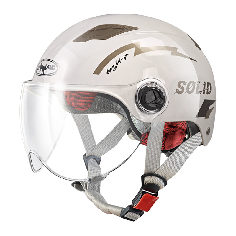 Cască de motocicletă half-helmet pentru vehicule electrice, ABS, certificat 3C GB811-2022A, unisex, all-season