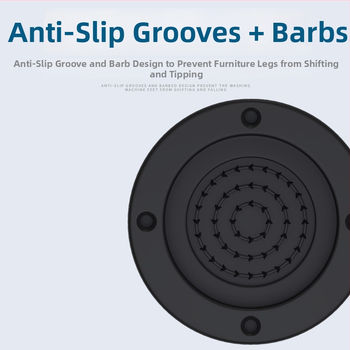 Skalbimo mašinos ir šaldytuvo pėdų kilimėlis – neslidus, reguliuojamas, be įrengimo; plastmasos medžiaga