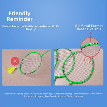 Deliangernet badminton raketė, 2 vnt., 95–100 g, tiesus smūgis, amatoriams ir jaunimui