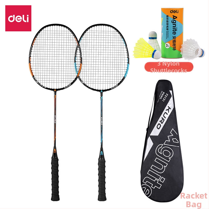 Deliangernet badminton raketė, 2 vnt., 95–100 g, tiesus smūgis, amatoriams ir jaunimui
