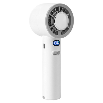 Ručni ventilator s brushless motorom, USB punjenje, ugrađena baterija 2000–4000 mAh, 3 lopatice, 3 brzine protoka zraka