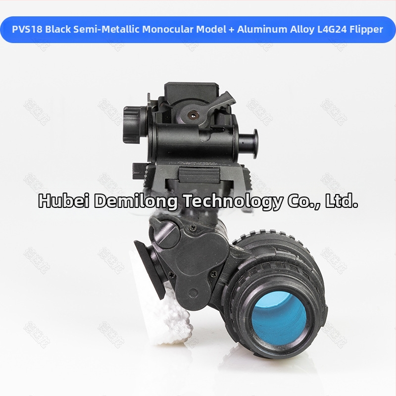 PVS18 jednooké nočné videnie model sadu s odťahovacím vozíkom a príslušenstvom prilby FAST/MICH — De Millon; typ: model nočného videnia; hmotnosť: 190 (model) / 145 (vedro); účinná vzdialenosť videnia: 0