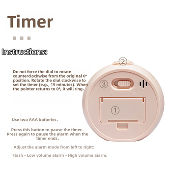 Cronometru vizual pentru copii cu numărătoare inversă și alarmă — carcasă pătrată din ABS, mișcare cuarț, afișaj analogic + digital, cronograf