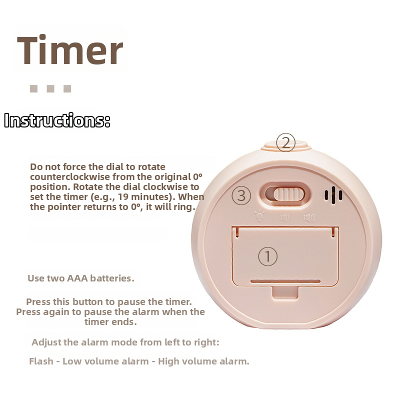 Visuaalne taimer lastele loendamise ja alarmiga — ruudukujuline ABS-korpus, kvartsliikumine, analoog- ja digitaalne ekraan, kronograaf