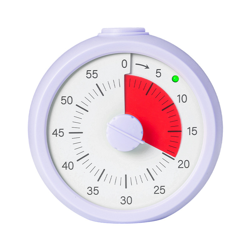 Cronometru vizual pentru copii cu numărătoare inversă și alarmă — carcasă pătrată din ABS, mișcare cuarț, afișaj analogic + digital, cronograf