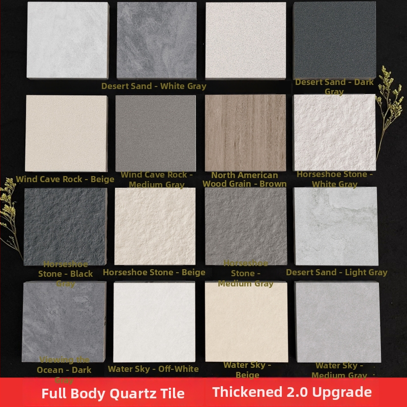 Teljes testű kvarc téglapadló, kőhatás, matt felület, csúszásmentes, kopásálló