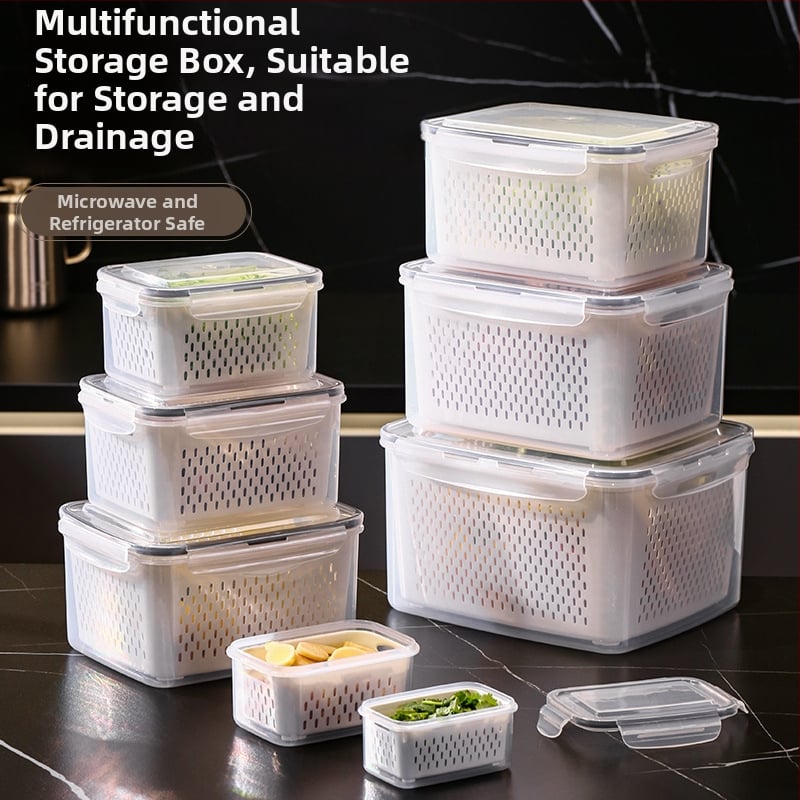 Nešiojama stačiakampio formos plastikinė maisto laikymo dėžutė su dangteliu, tinkama naudoti mikrobangų krosnelėje, talpa 0,3–5 L