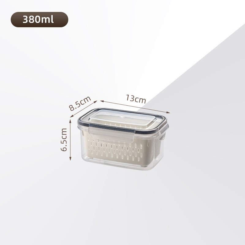 Портативна правоъгълна пластмасова кутия за съхранение с капак, микровълнова безопасна, капацитети 0,3–5 л
