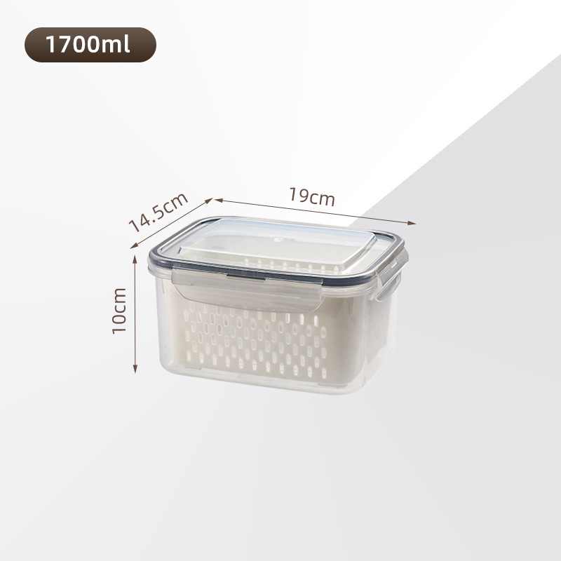 Портативна правоъгълна пластмасова кутия за съхранение с капак, микровълнова безопасна, капацитети 0,3–5 л