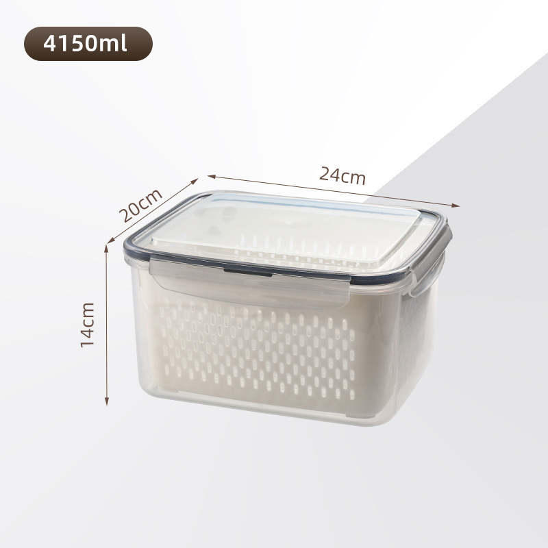 Портативна правоъгълна пластмасова кутия за съхранение с капак, микровълнова безопасна, капацитети 0,3–5 л