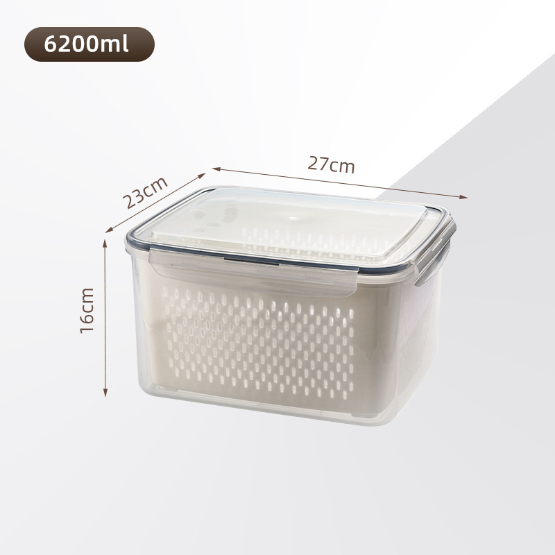 Портативна правоъгълна пластмасова кутия за съхранение с капак, микровълнова безопасна, капацитети 0,3–5 л