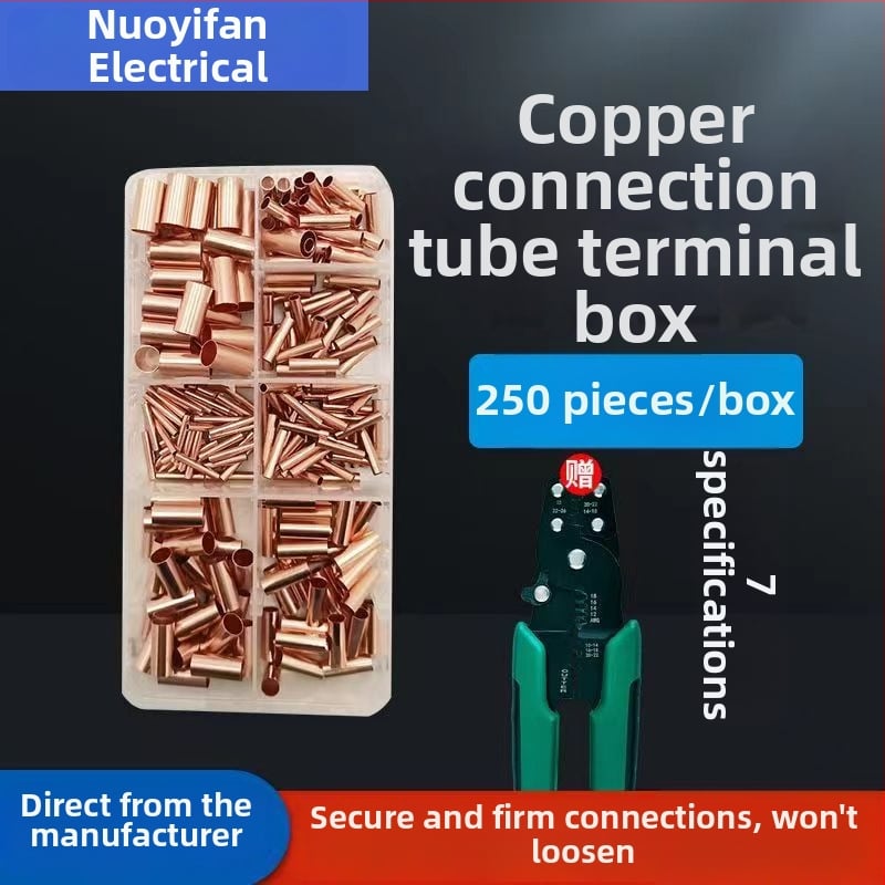 GT plānās sienas vara caurules sērija – mazas vara caurules vadam: gala savienojums, starpposms savienojums, taisa vads, krimp caurule, aukstā presēšana terminālis