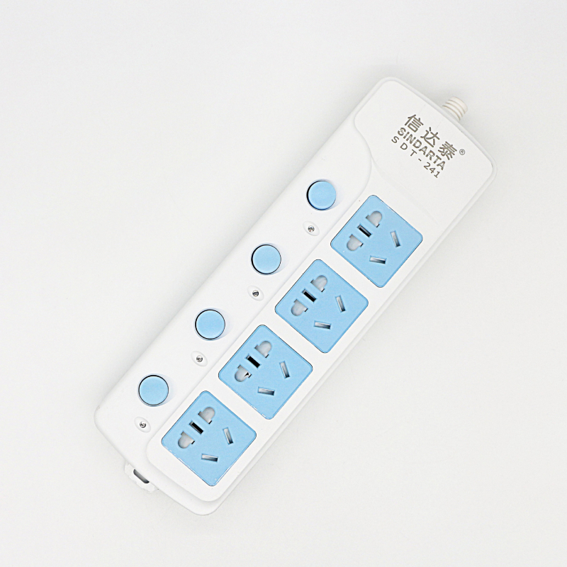 Kabelinė kištukinė plokštė su dviem lizdais pagal Nacionalinį standartą, variniai laidai, 10A