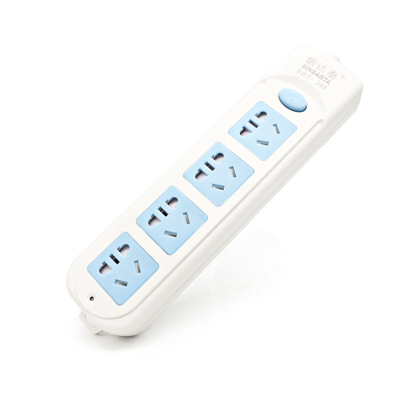 Kabelinė kištukinė plokštė su dviem lizdais pagal Nacionalinį standartą, variniai laidai, 10A