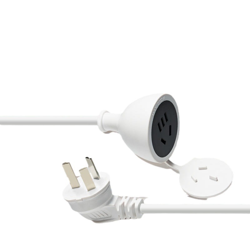 Delixi trijų kištukų maitinimo ilginimo laidas namų naudojimui, 10A, 100–250V AC, 2500W, PC korpusas, kontaktai iš tin-fosforo bronzos