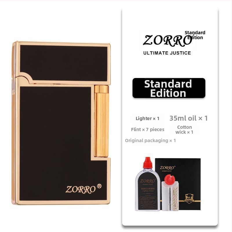 Metāla kerosēna aizdedzinātājs ar sānu slīdēšanas dizainu; atkārtoti lietojams; nav vēja izturīgs; logotipa drukāšana pieejama.