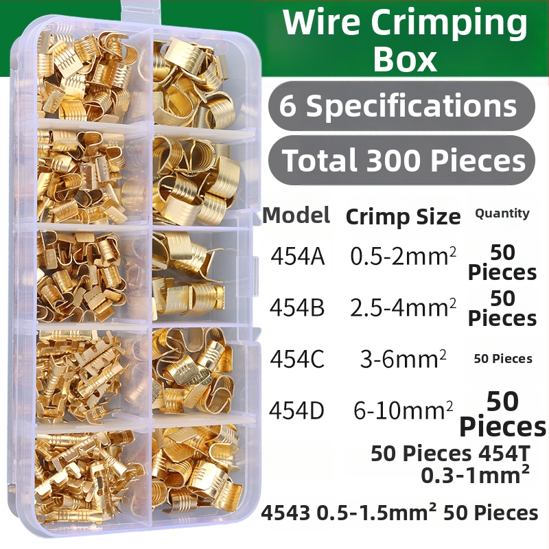 Crimp termināla savienotājs – auksti presēts, vara vads, starpposma butt/paralēlais savienojums, žoga tipa interfeiss (454A/B/C/T)