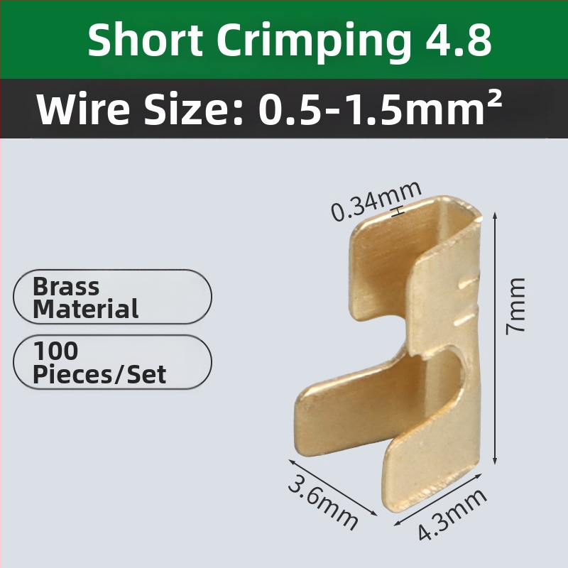 Crimp termināla savienotājs – auksti presēts, vara vads, starpposma butt/paralēlais savienojums, žoga tipa interfeiss (454A/B/C/T)