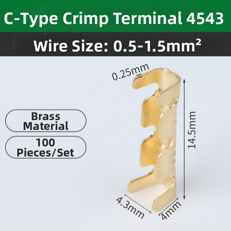 Crimp termināla savienotājs – auksti presēts, vara vads, starpposma butt/paralēlais savienojums, žoga tipa interfeiss (454A/B/C/T)