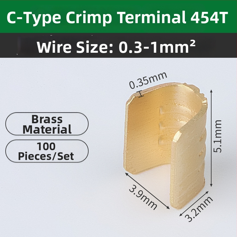 Crimp termināla savienotājs – auksti presēts, vara vads, starpposma butt/paralēlais savienojums, žoga tipa interfeiss (454A/B/C/T)