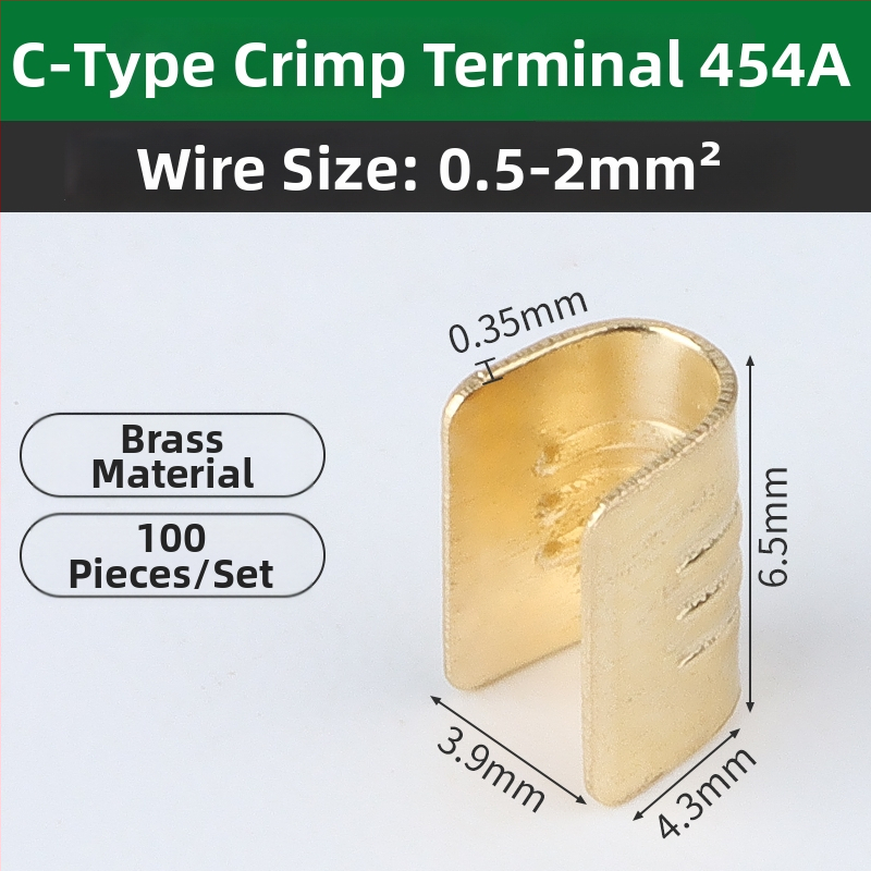 Crimp termināla savienotājs – auksti presēts, vara vads, starpposma butt/paralēlais savienojums, žoga tipa interfeiss (454A/B/C/T)