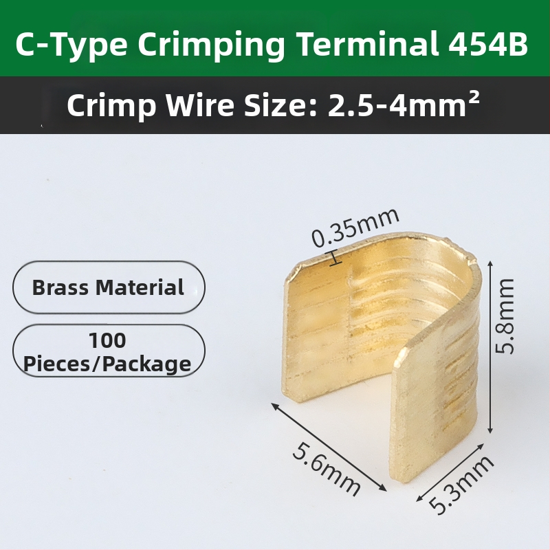 Crimp termināla savienotājs – auksti presēts, vara vads, starpposma butt/paralēlais savienojums, žoga tipa interfeiss (454A/B/C/T)