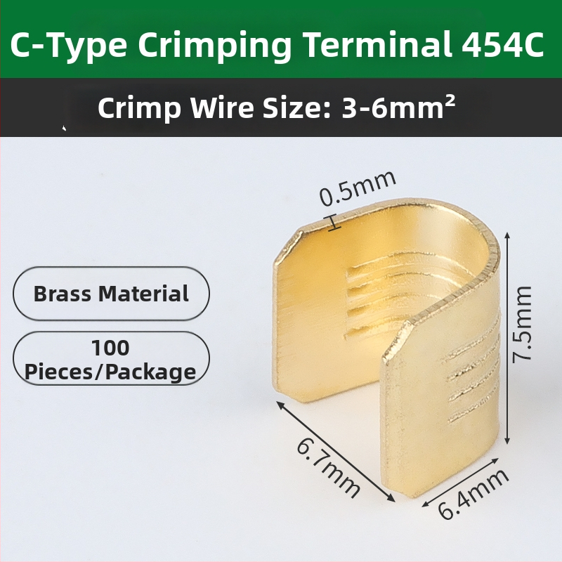 Crimp termināla savienotājs – auksti presēts, vara vads, starpposma butt/paralēlais savienojums, žoga tipa interfeiss (454A/B/C/T)