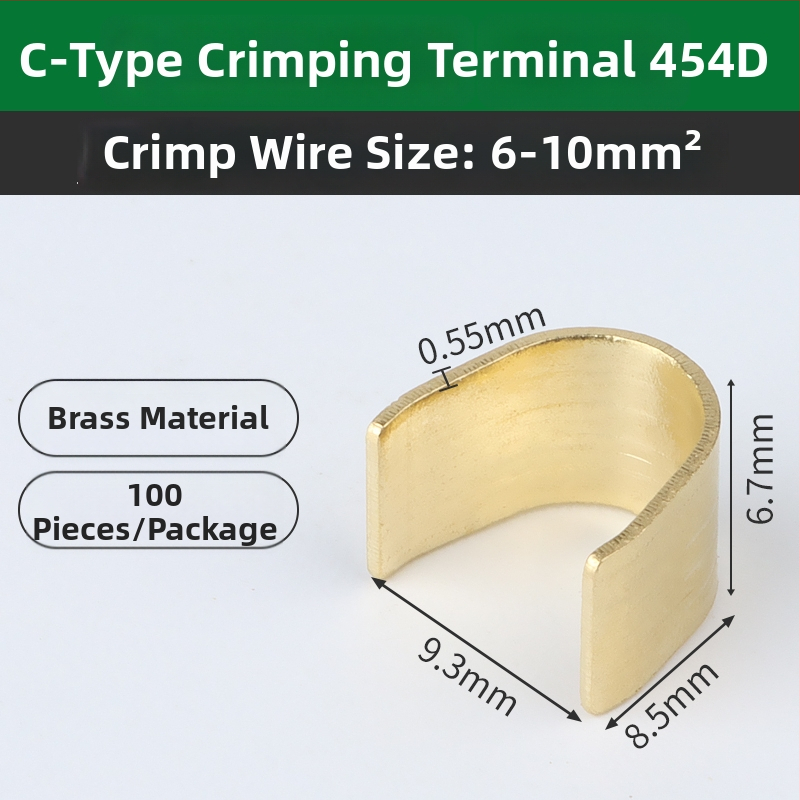 Crimp termināla savienotājs – auksti presēts, vara vads, starpposma butt/paralēlais savienojums, žoga tipa interfeiss (454A/B/C/T)