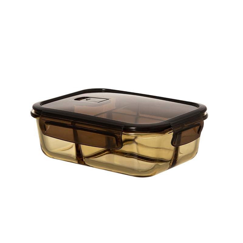 Стъклена кутия за обяд (боросиликат, термоизолирана, подходяща за микровълнова, 800–1000 мл, квадратна)