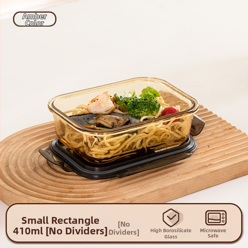 Stiklinė pietų dėžutė (borosilicate, izoliota, mikrobangoms tinkama, 800–1000 ml, kvadratinė)