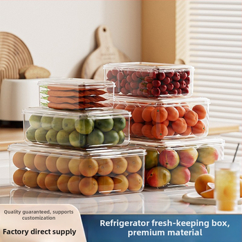 Šaldytuvo šviežumo laikymo dėžutė – Baiwen, maisto kokybės plastikas, nešiojamas, uždarytina, laikymui