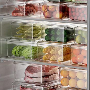 Šaldytuvo šviežumo laikymo dėžutė – Baiwen, maisto kokybės plastikas, nešiojamas, uždarytina, laikymui