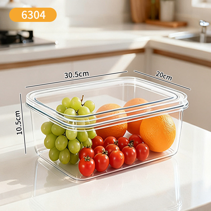 Šaldytuvo šviežumo laikymo dėžutė – Baiwen, maisto kokybės plastikas, nešiojamas, uždarytina, laikymui