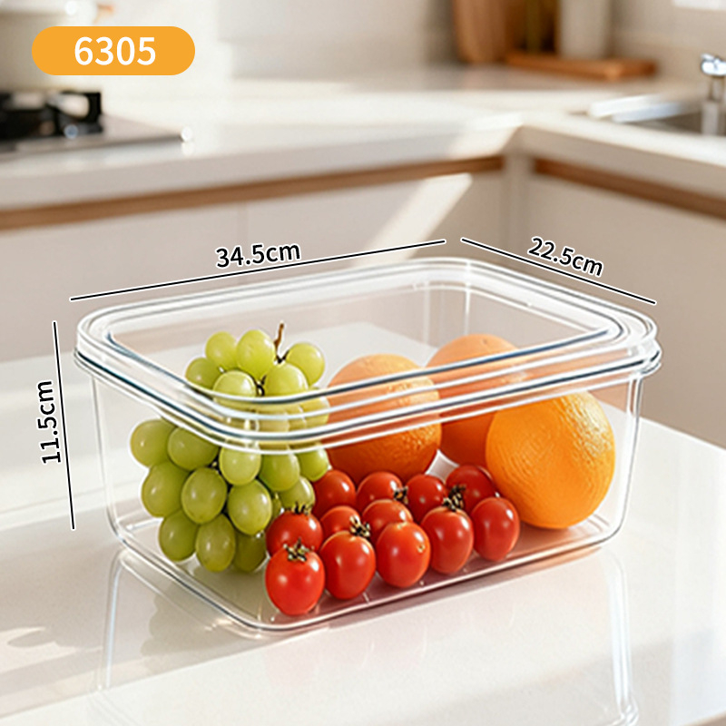 Šaldytuvo šviežumo laikymo dėžutė – Baiwen, maisto kokybės plastikas, nešiojamas, uždarytina, laikymui